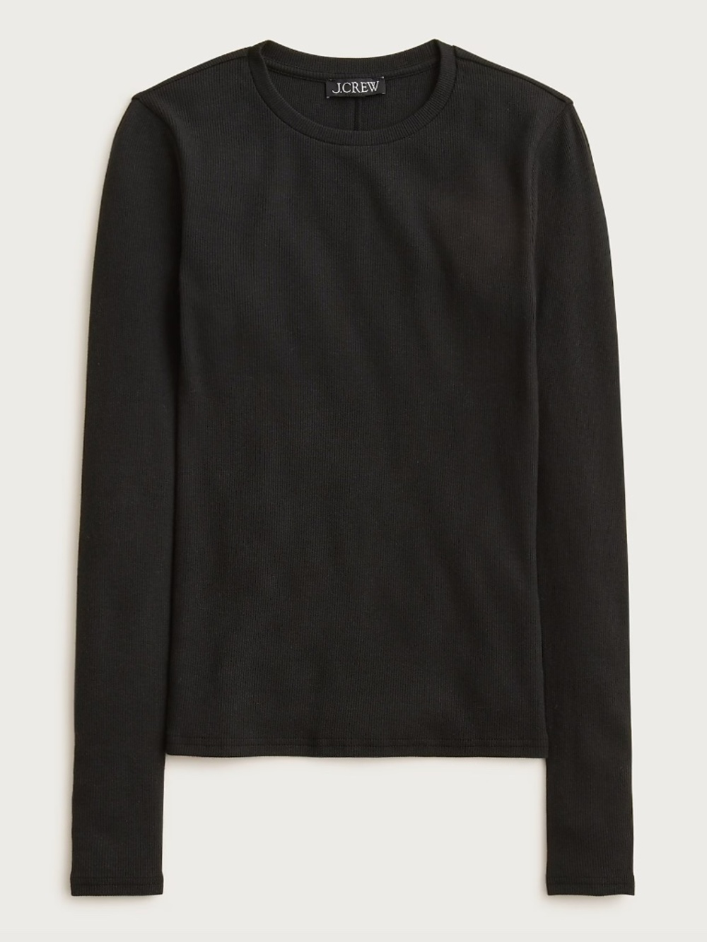 NWT JCrew Perfect Rib long-sleeve T-shirt Black XL